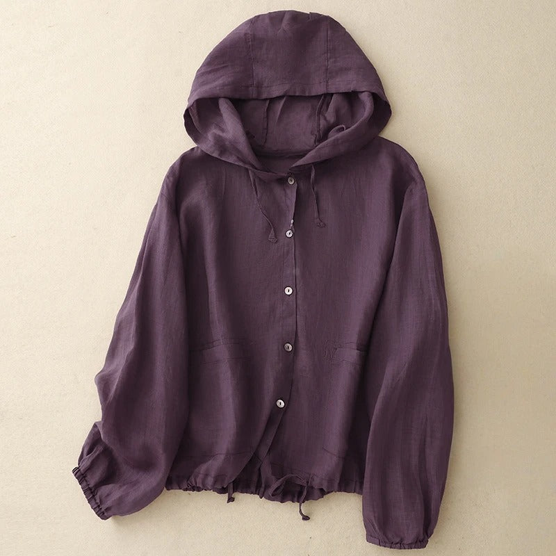 Linen Hoodie by Ella