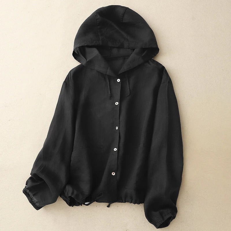Linen Hoodie by Ella