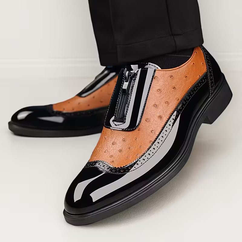 Ostrich Leather Oxford Shoes