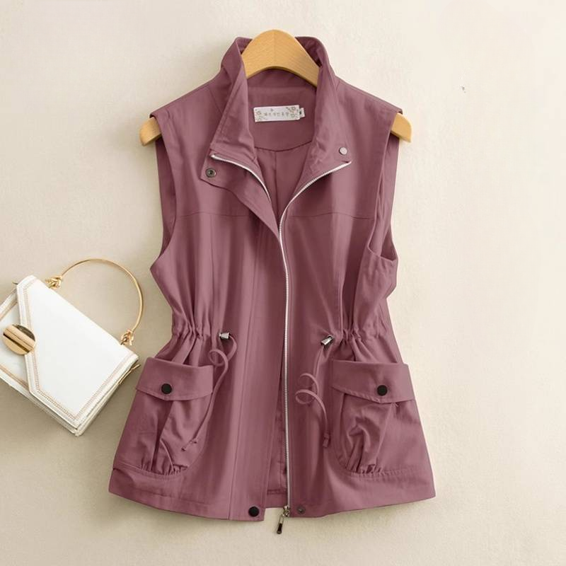 Kiera Cotton Canvas Utility Vest