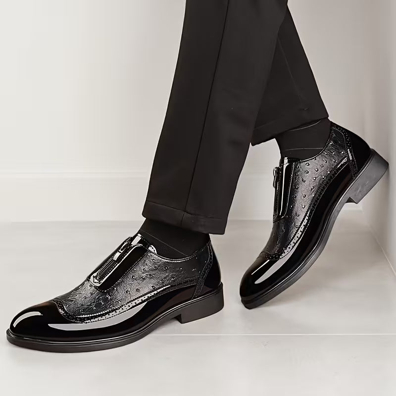 Ostrich Leather Oxford Shoes