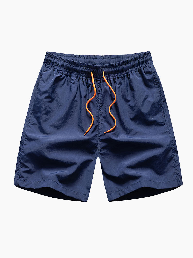 Regular Fit Palm Trees Silhouette Print Cotton T-Shirt & Swim Shorts