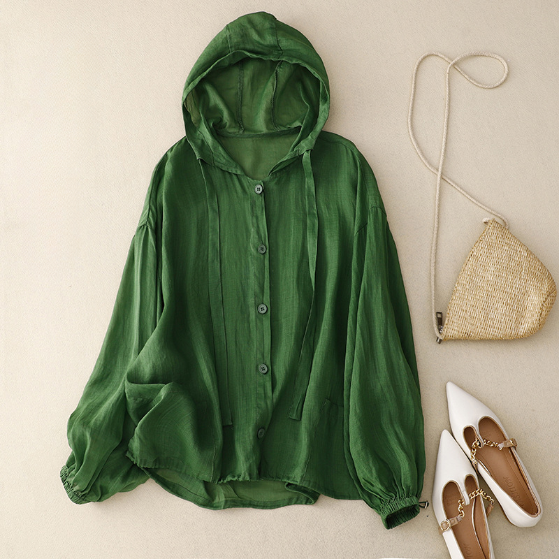 Amara Linen Pullover Hoodie