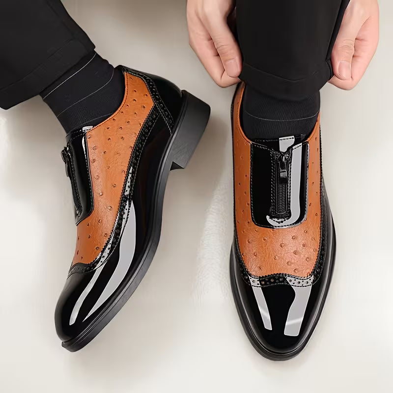 Ostrich Leather Oxford Shoes
