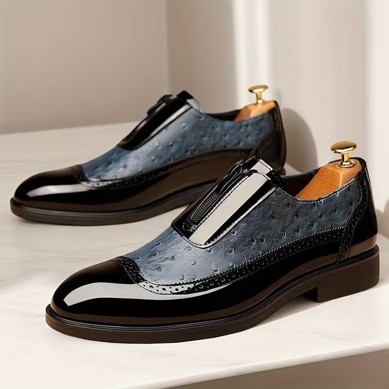 Ostrich Leather Oxford Shoes