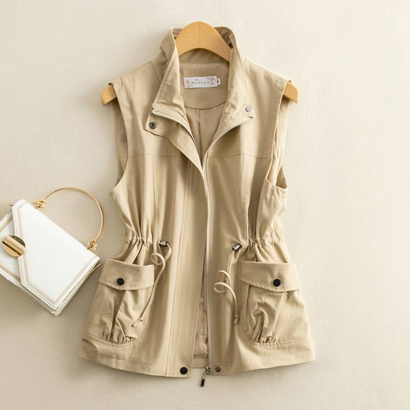 Kiera Cotton Canvas Utility Vest