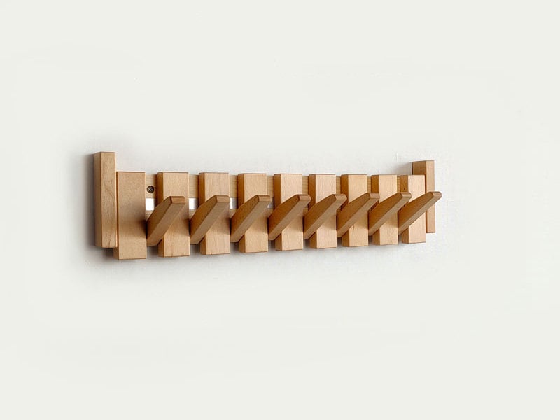 Artisan Wooden Coat Rack Inspired by Piano Keys – Ruviox