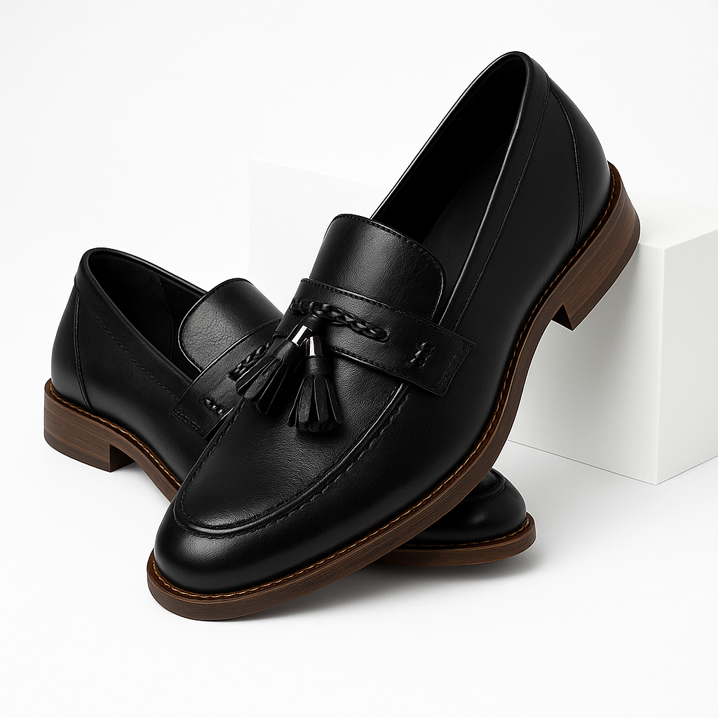 Italian Leather Tassel Loafers by Lusso
