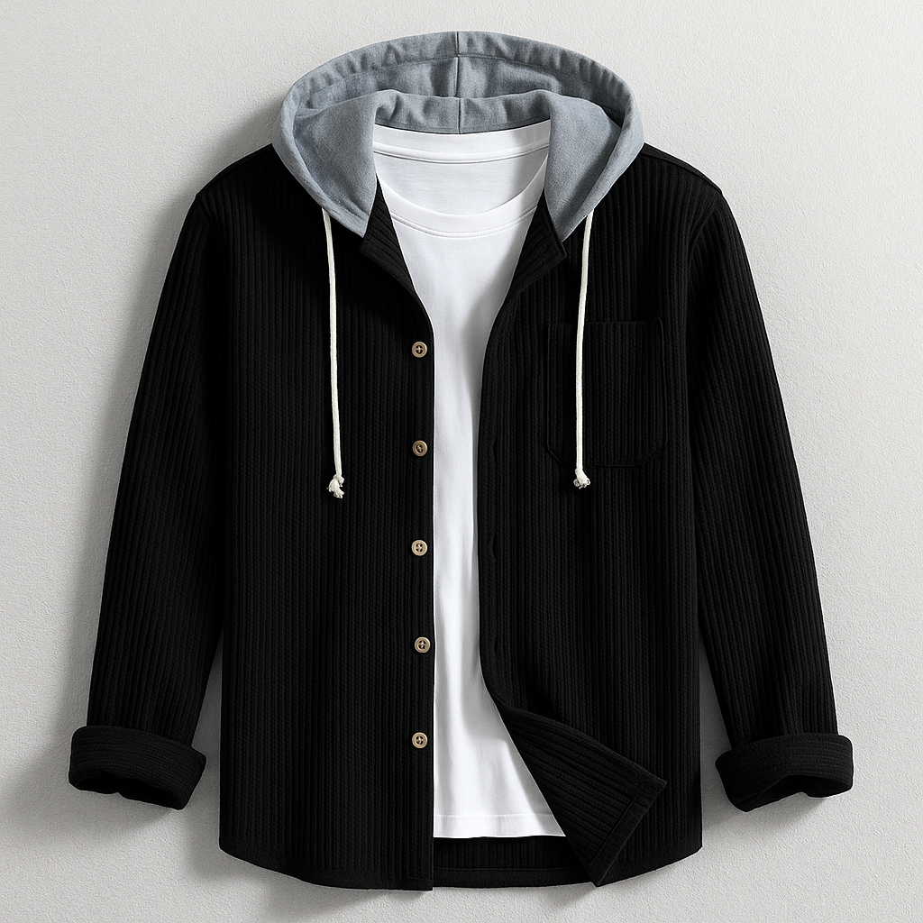 Arlo Corduroy Hooded Shirt