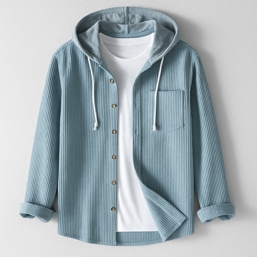 Arlo Corduroy Hooded Shirt