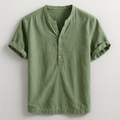 Hayden Linen Button-Up Henley