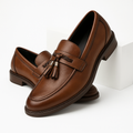 Italian Leather Tassel Loafers by Lusso
