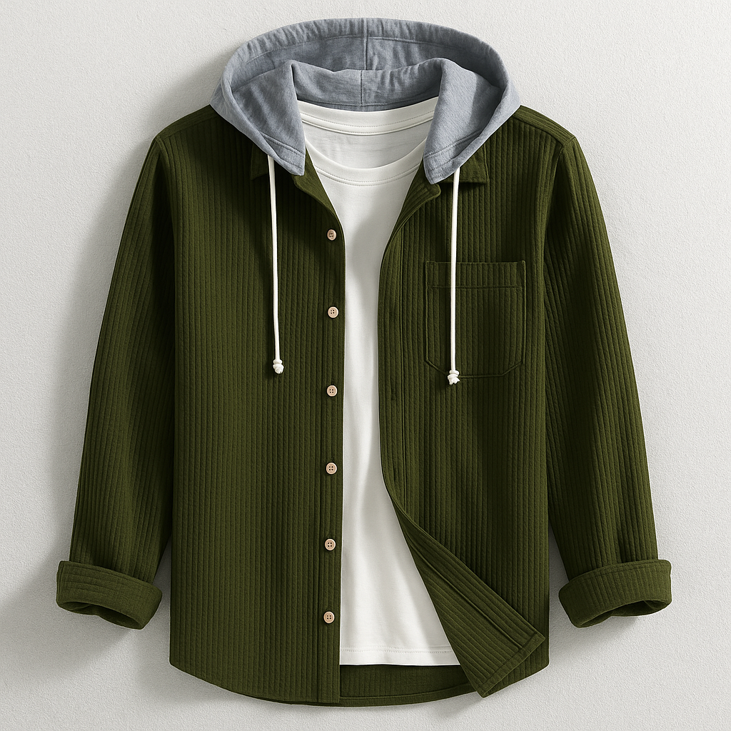 Arlo Corduroy Hooded Shirt