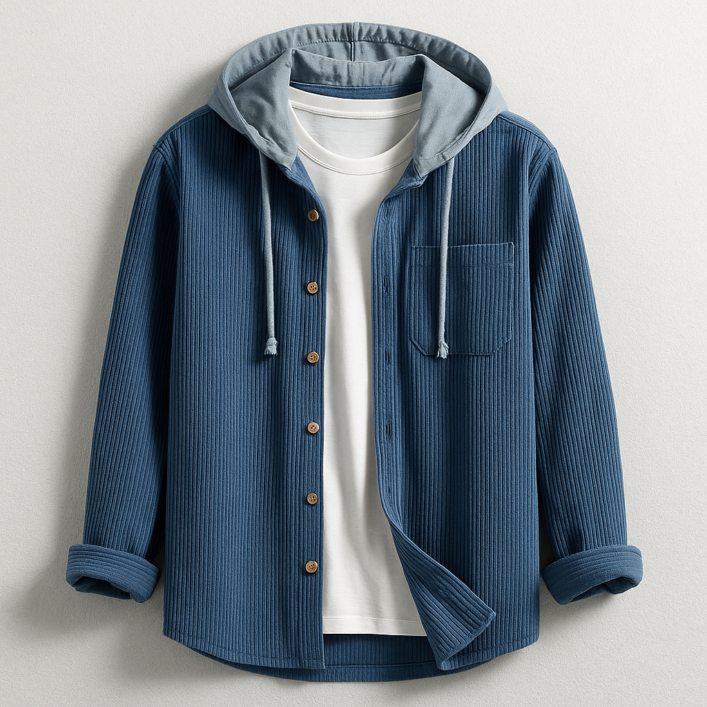 Arlo Corduroy Hooded Shirt