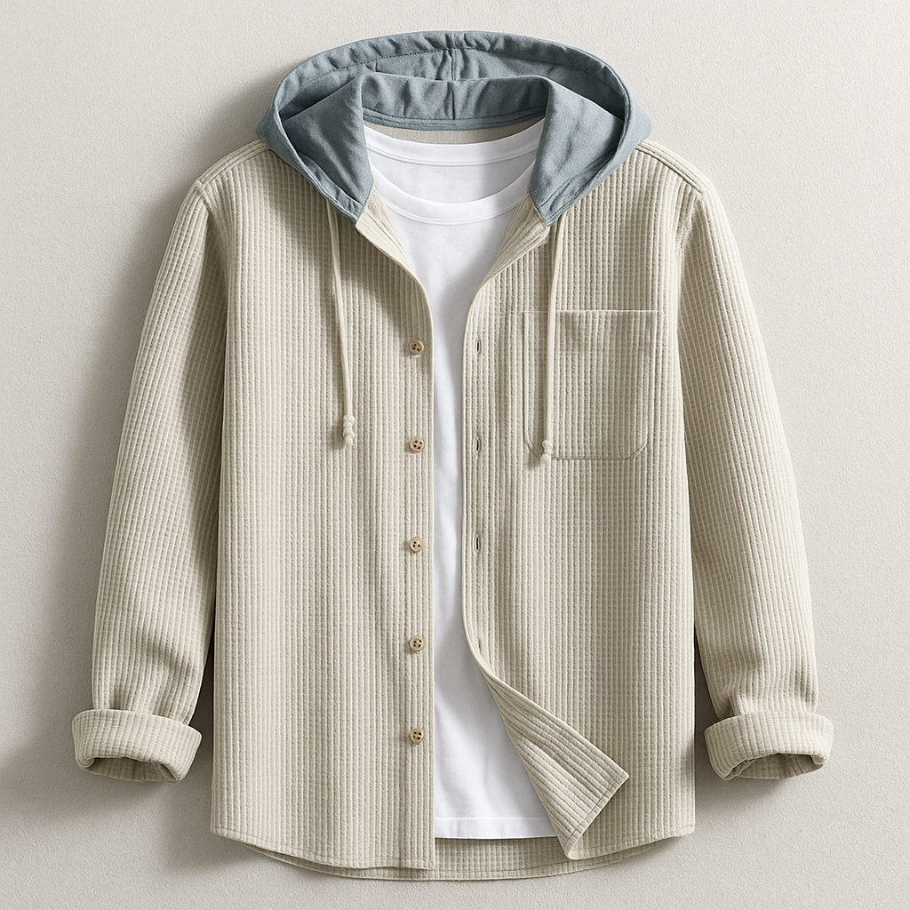 Arlo Corduroy Hooded Shirt