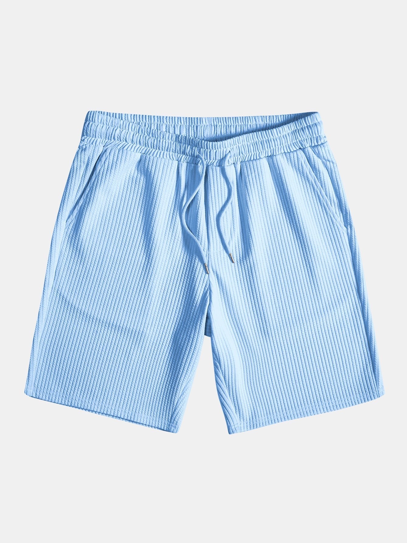 Muscle Fit Ribbed Arc Hem T-Shirt & Shorts