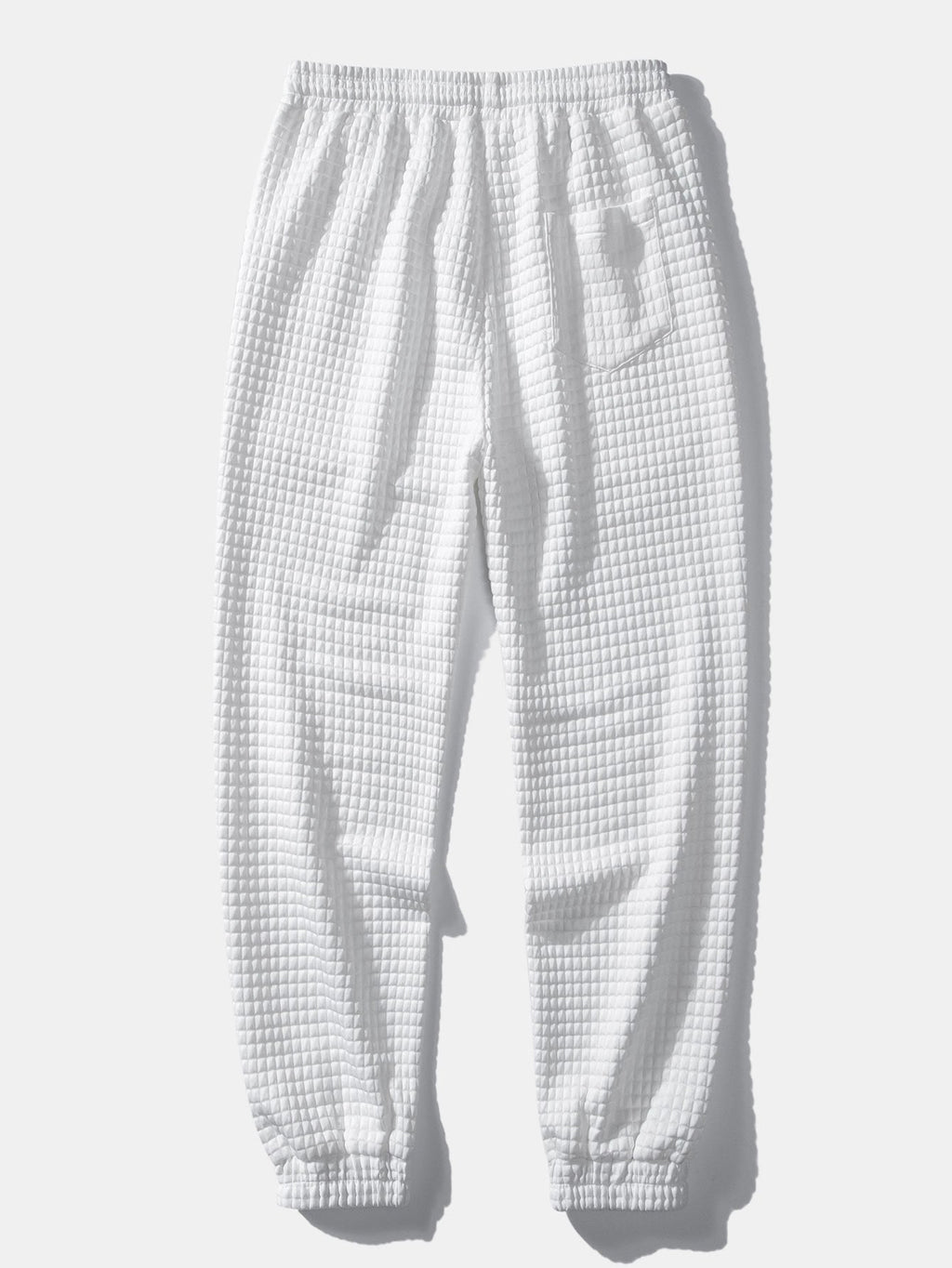 Waffle Hooded Arc Hem T-Shirt & Jogger Pants