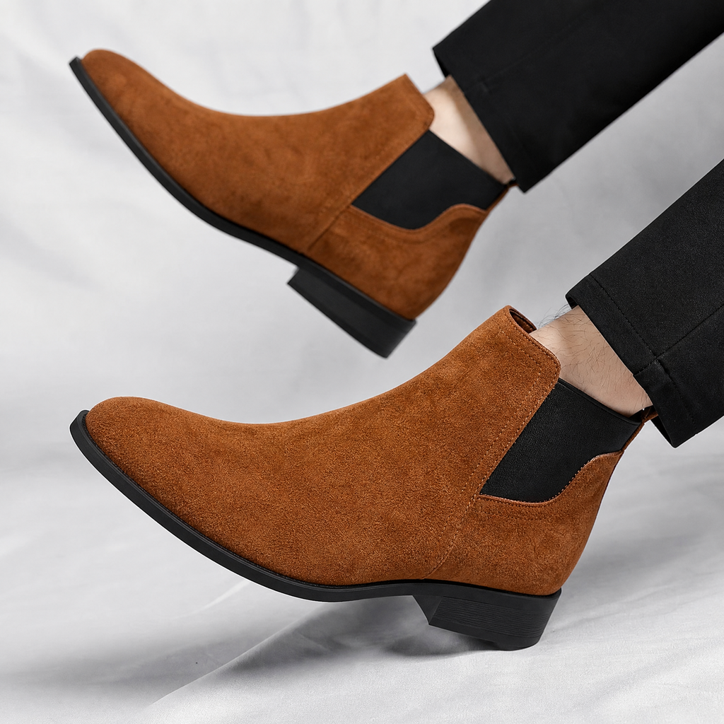 Cristiano Suede Chelsea Ankle Boots